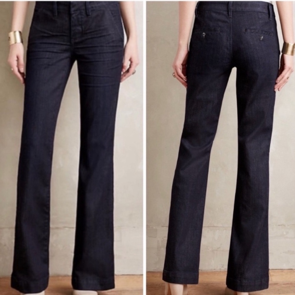 Pilcro & The Letterpress•Flared Trouser Jeans•Dark Wash•Sz 27
